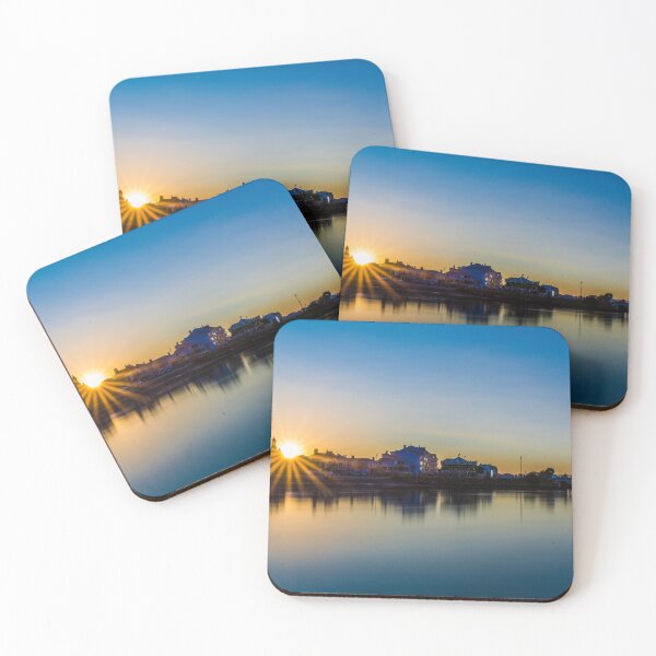 Item preview, Sunset over a harbor designed and sold by Evazionphoto85.
