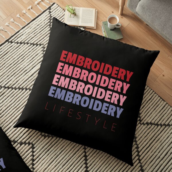 Embroidery Lifestyle Floor Pillow