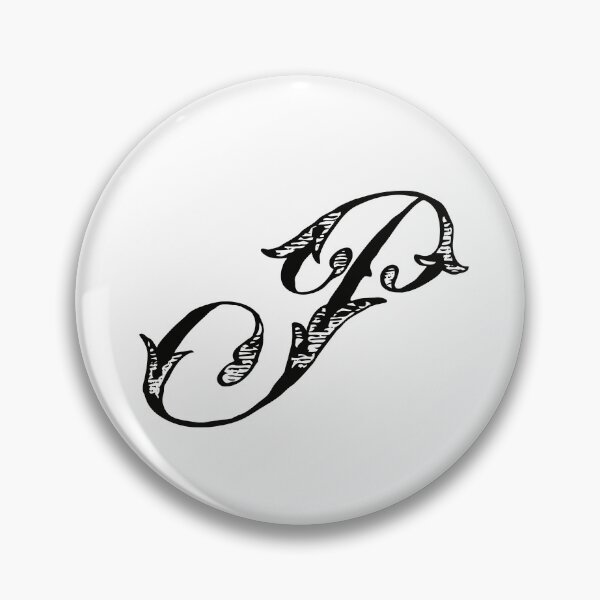 Item preview, Vintage Stylish Black and White Monogram Letter P designed and sold by Vintage-TM.