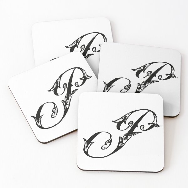 Item preview, Vintage Stylish Black and White Monogram Letter P designed and sold by Vintage-TM.
