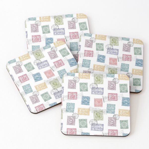 Item preview, Vintage stamps pattern designed and sold by GoDesign1.