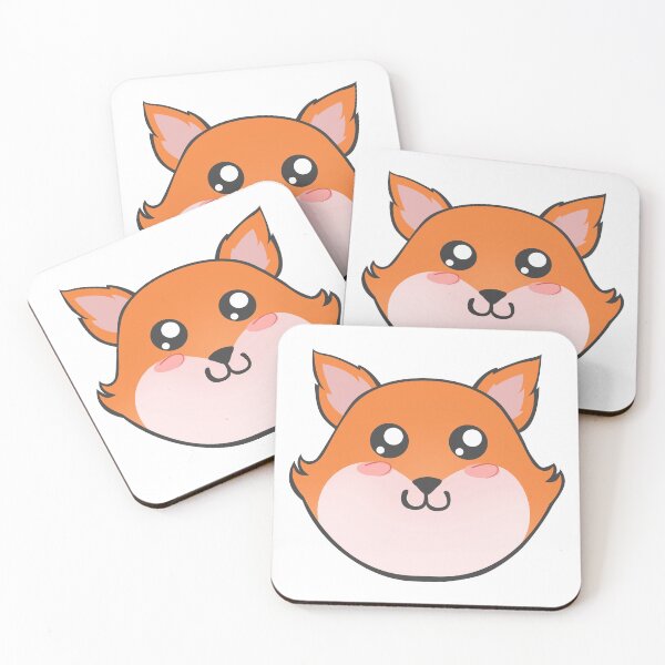 Item preview, Cute Kawaii Fox Smiling Face designed and sold by BrightLightArts.