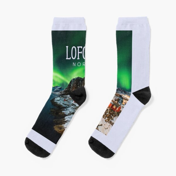 Item preview, The Lofoten Islands, Norway - Night Aurora designed and sold by JingleSnitch.