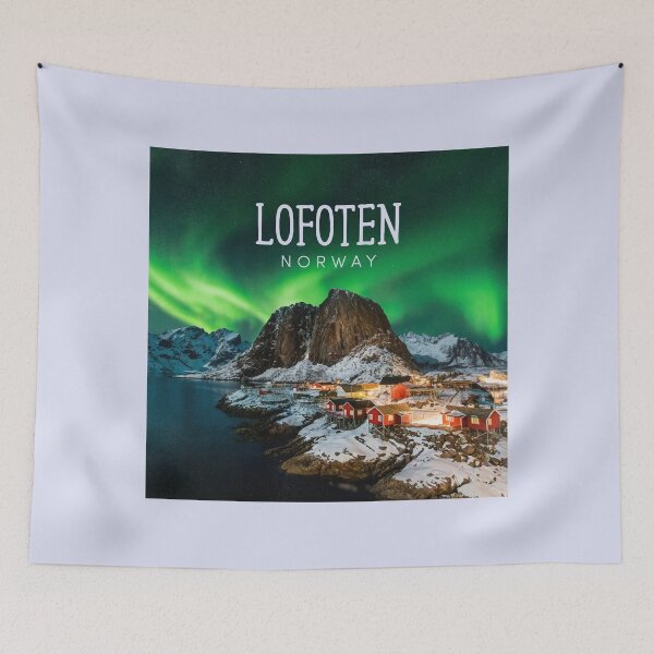 Item preview, The Lofoten Islands, Norway - Night Aurora designed and sold by JingleSnitch.
