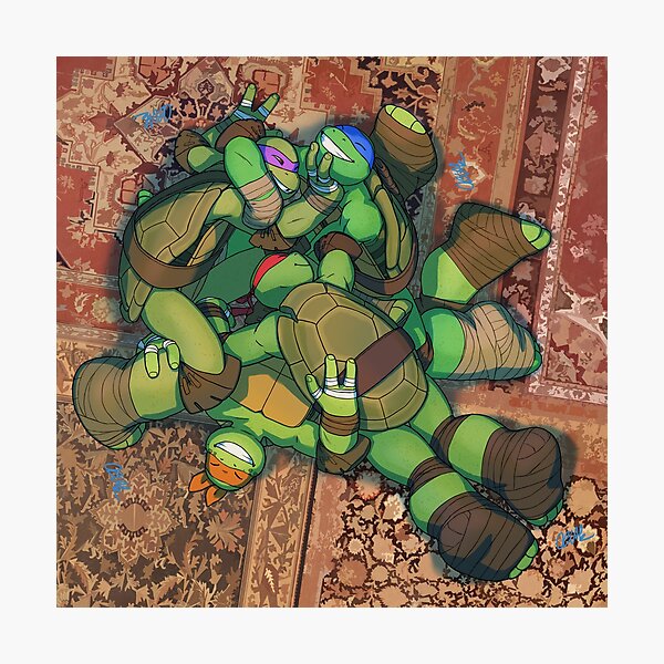 Rough and Tumble Turtle Pile - TMNT Photographic Print
