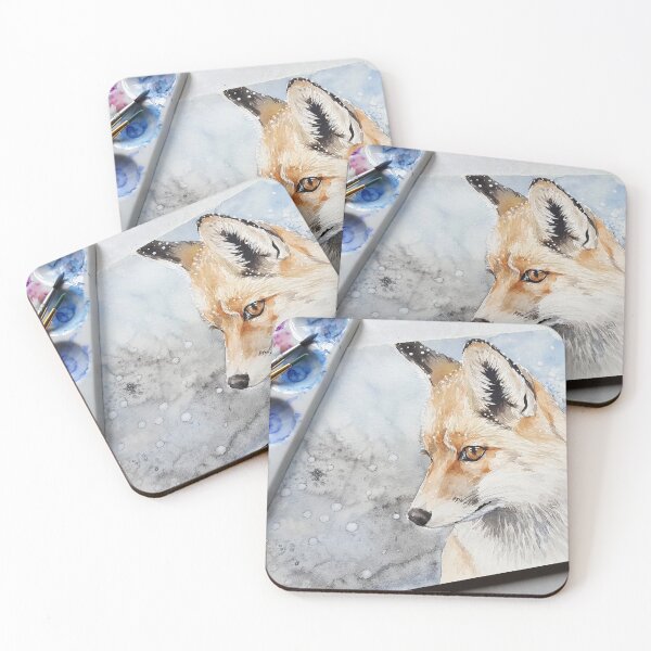 Item preview, Cute Fox Painting / Red Fox / Snow Fox / Wild Fox designed and sold by AnnaWander.