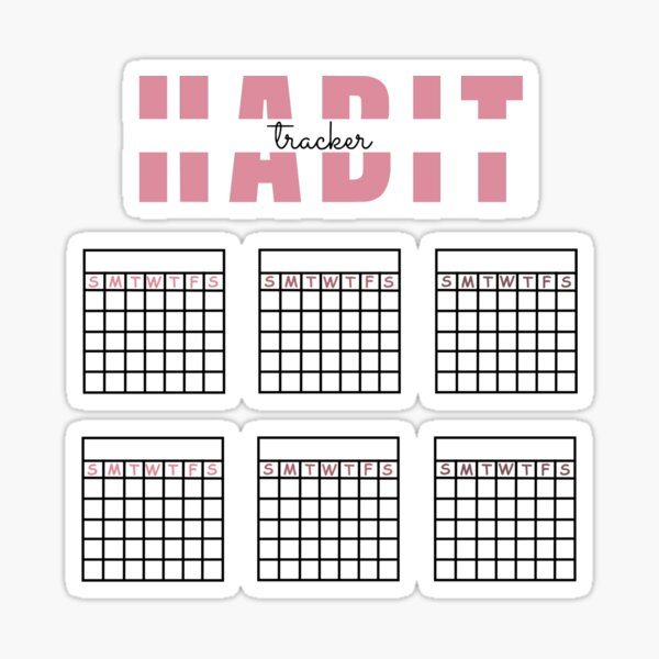 Colorful Habit Trackers for Bullet Journals Sticker for Sale by lucypooki