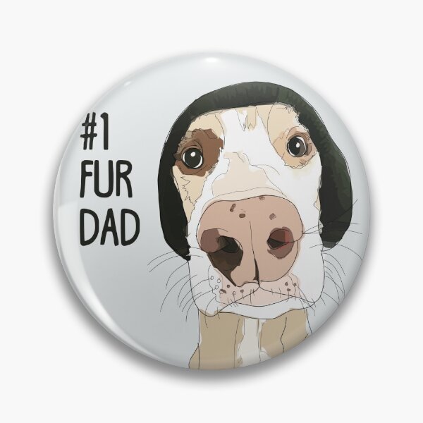 Artikelvorschau, # 1 Fur Dad - Dogge Hipster entworfen und verkauft von sketchandpaws.