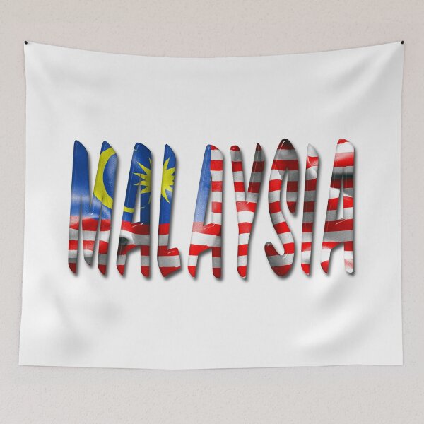 Item preview, Malaysia Word With Flag Texture designed and sold by MarkUK97.