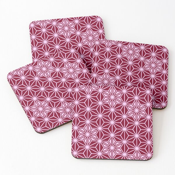 Item preview, Japanese Asanoha Pattern, Burgundy designed and sold by Marymarice.