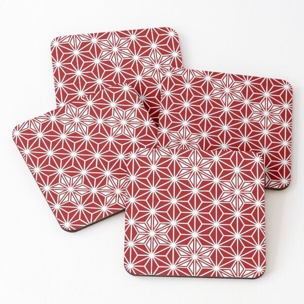 Item preview, Japanese Asanoha Pattern, Dark Red designed and sold by Marymarice.