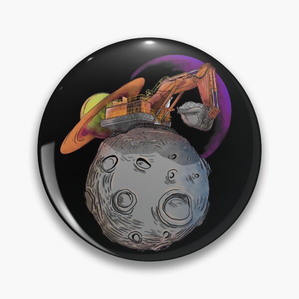 Item preview, Excavator on the moon designed and sold by damnoverload.