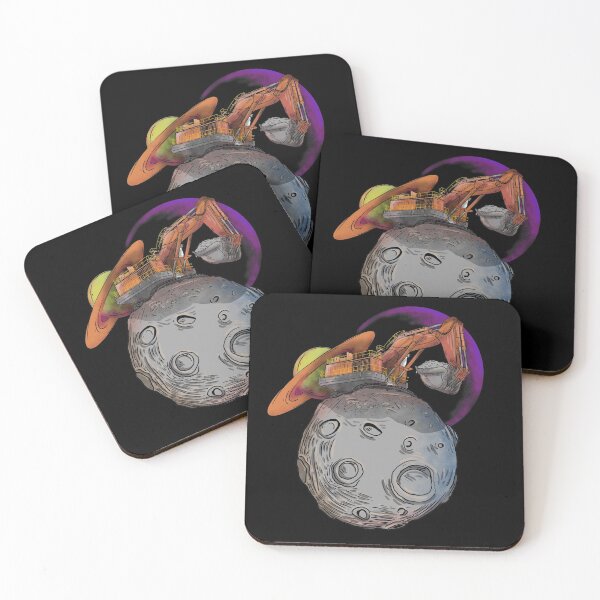 Item preview, Excavator on the moon designed and sold by damnoverload.