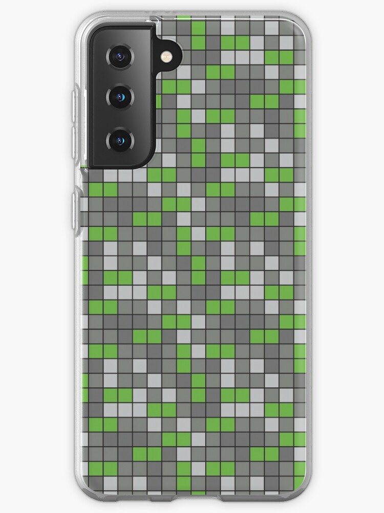 Minecraft Smaragd Erz Muster Hulle Klebefolie Fur Samsung Galaxy Von Pidesignprints Redbubble