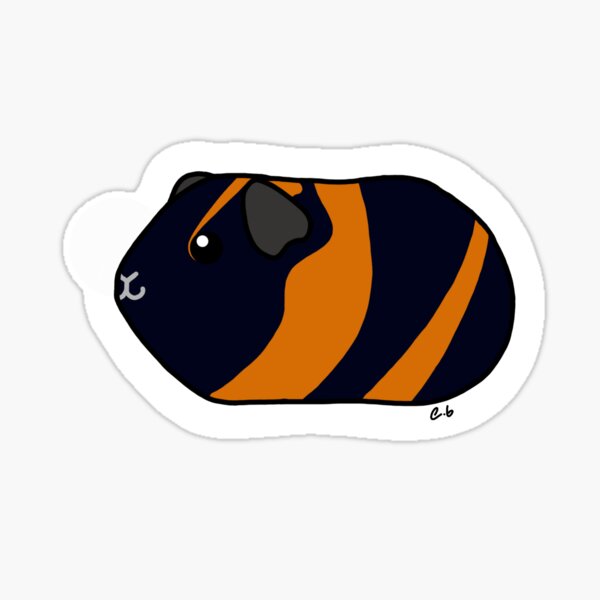 Guinea Pig with Short Black and Ginger Hair By EditsByEmma Sticker