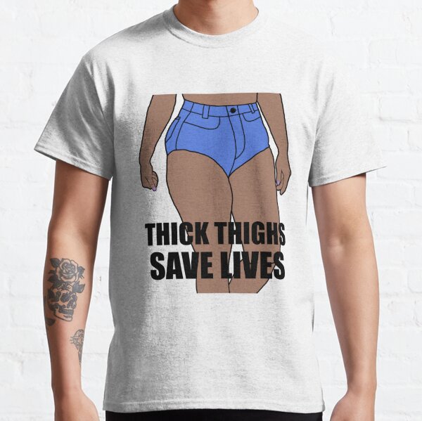 Thick Thighs Save Lives Plus Size Chunky Chubby Fluffy Tee Throw Pillow by  Fast Life Full Throttle