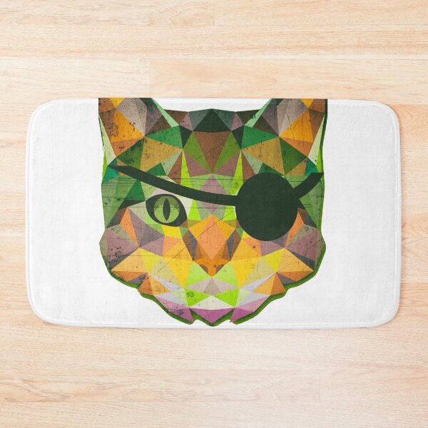 Artikelvorschau, Pirat Tabby Katze Low Poly entworfen und verkauft von merchhost.