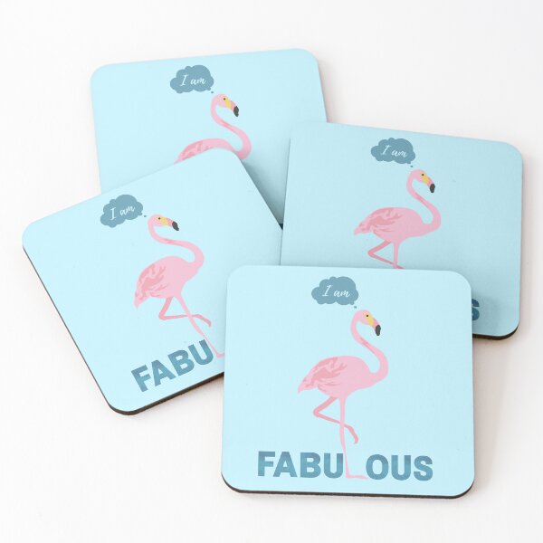 Item preview, Fabulous | Flamingo | Pink | Blue| I am | Affirmations | Affirmed Art designed and sold by AffirmedStudio.