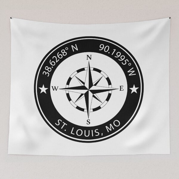 Item preview, St. Louis, Missouri Geographical Coordinates designed and sold by TeeOhGraphics.