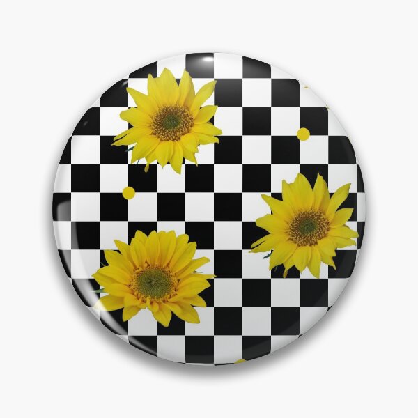 Item preview, Sunflowers on Checkered Squares designed and sold by HotHibiscus.