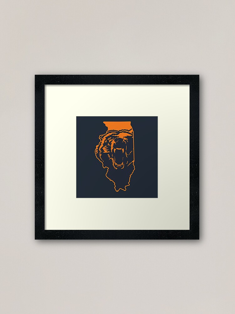 Chicago Bears Illinois NFL State Outline' Framed Art Print for Sale by  Stayfrostybro