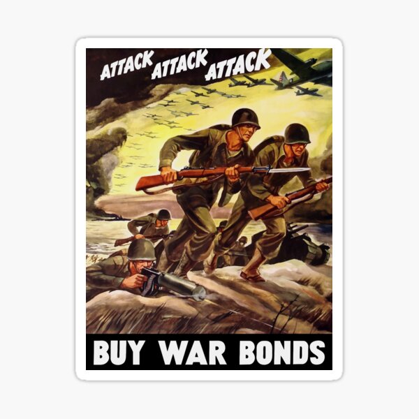 Military Poster Stickers, World War 2 Recruitment Posters, 3.75,  REPRODUCTIONS
