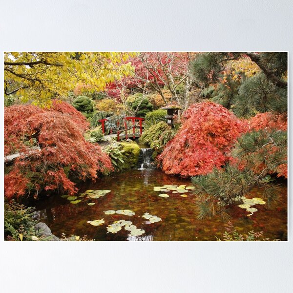 Item preview, Japanese Garden in the Fall, ( please view large ) designed and sold by AnnDixon.