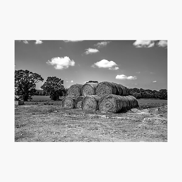 Item preview, Hay bale stack in the English countryside designed and sold by yackers1.