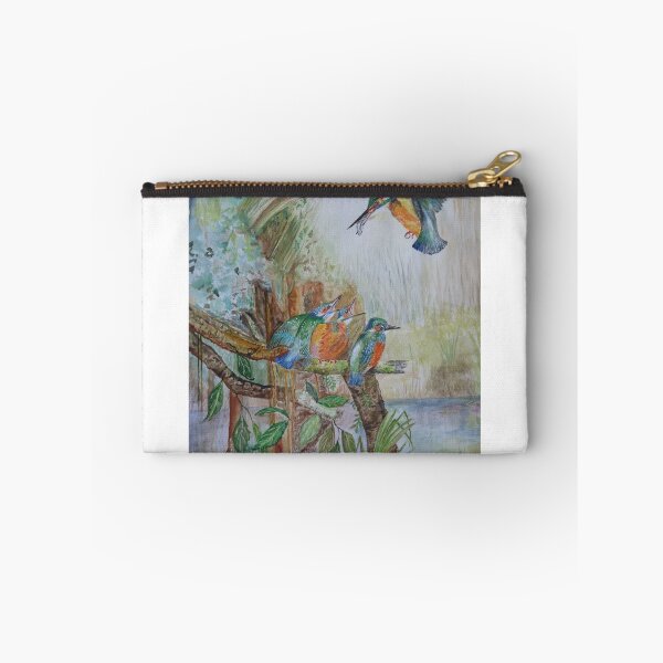 Item preview, KINGFISHER FEEDING HER FLEDGLINGS - sold designed and sold by Marilyn Grimble.