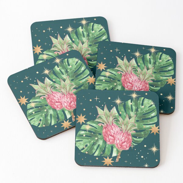 Item preview, Tropical pineapple Magic - Green Background designed and sold by Breece.