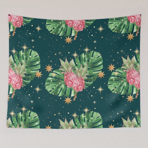 Item preview, Tropical pineapple Magic - Green Background designed and sold by Breece.