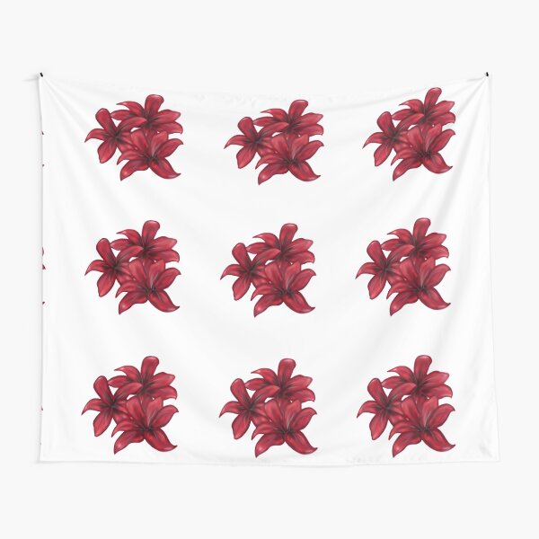 Rote Blüten / rote Blumen Wandbehang