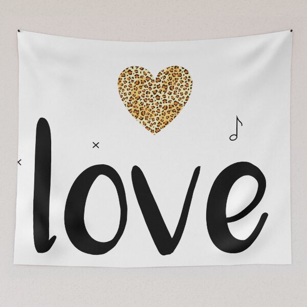 Item preview, Love Heart gold, women leopard print designed and sold by ELmezz.
