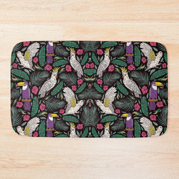 Item preview, TROPICAL BIRDS : Colorful Flower Collage Print designed and sold by posterbobs.