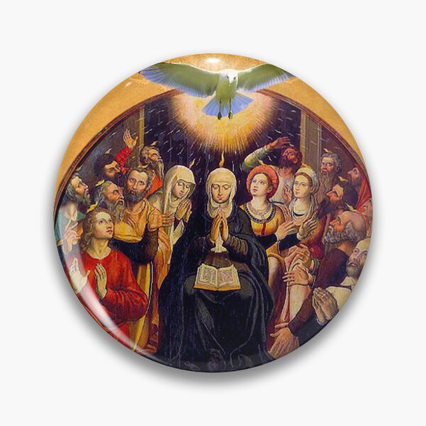 Item preview, Catholic Pentecost Holy Spirit Apostles Saint Virgin Mary designed and sold by hispanicworld.