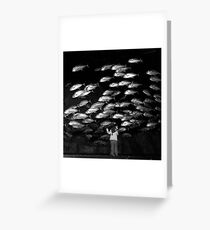 Paris - Maya and the silver fishes. Greeting Card