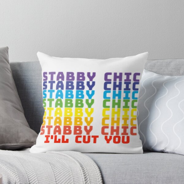Item preview, Stabby Chic Repeat Rainbow I'LL Cut You Design  designed and sold by Mindsofcreation.