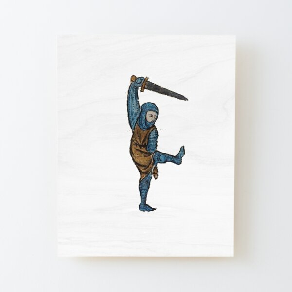 Medieval creature meme Wood Mounted Print