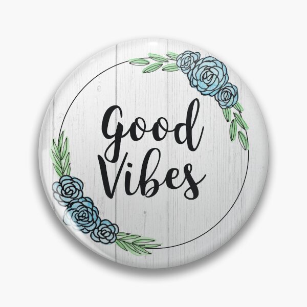 Item preview, Good vibes blue floral wreath designed and sold by Freewheeling.