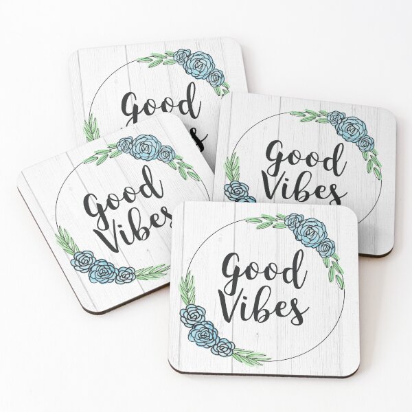 Item preview, Good vibes blue floral wreath designed and sold by Freewheeling.