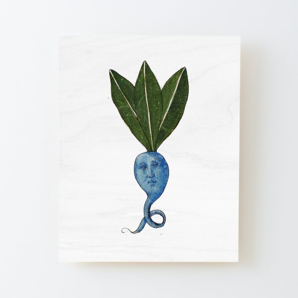 Medieval creature meme Wood Mounted Print