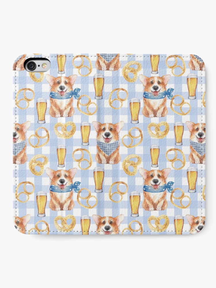 Alternate view of Corgi on Oktoberfest iPhone Wallet