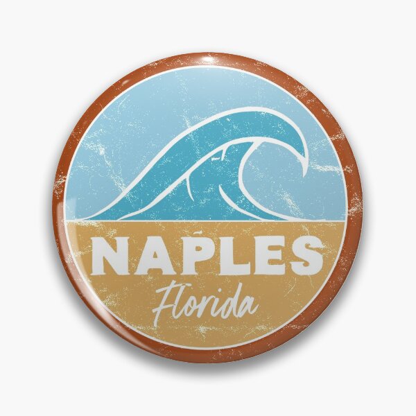Item preview, Naples Florida - Retro Ocean Beach Wave designed and sold by palmettodigital.