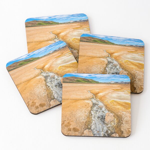 Item preview, Iceland Geothermal Landscape orange and blue designed and sold by mhfoto.