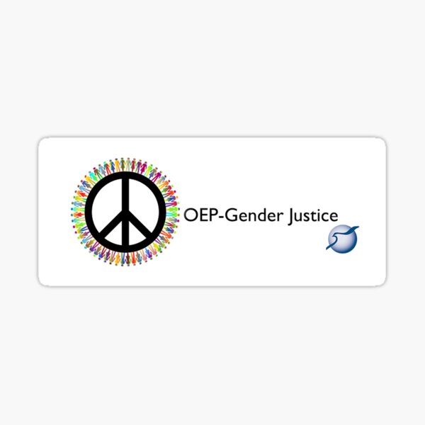 On Earth Peace Gender Justice Logo Sticker