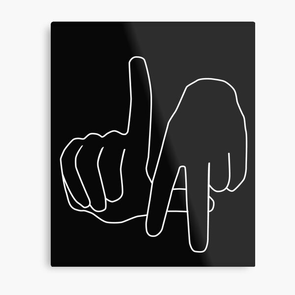 La Hand Sign Metal Prints Redbubble