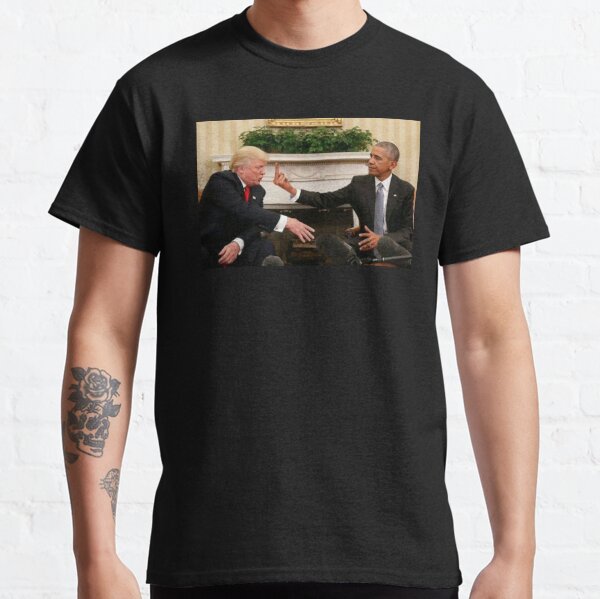 Donald Trump and Barack Obama Finger Independence Day 4th of July Funny Hilarious Cool Classic T-Shirt
