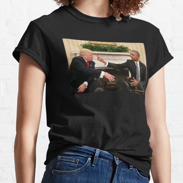 Donald Trump and Barack Obama Finger Independence Day 4th of July Funny Hilarious Cool Classic T-Shirt