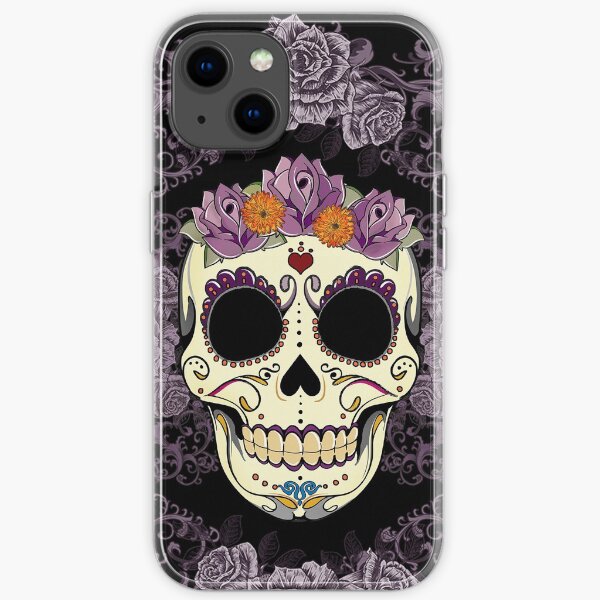 Vintage Skull and Roses iPhone Soft Case