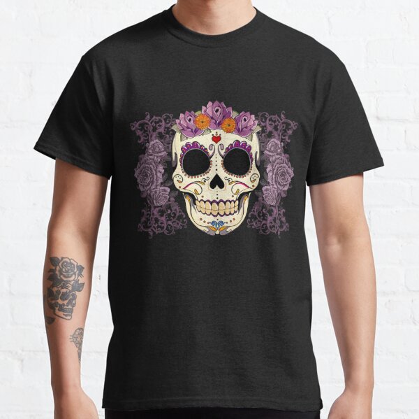 Vintage Skull and Roses Classic T-Shirt